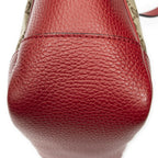 Gucci Small Bree Tote Red Beige GG Canvas — view 7