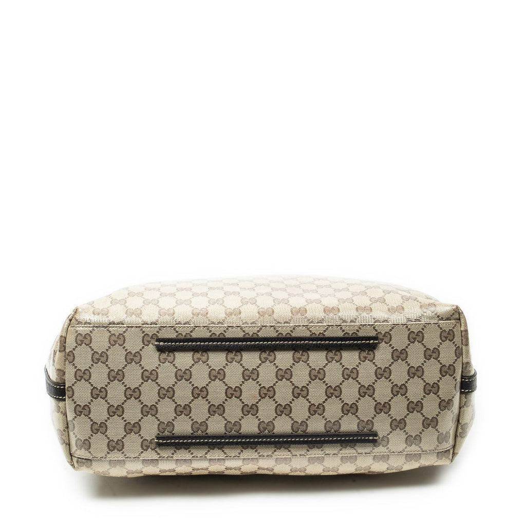 Gucci Gifford Tote Brown Beige Monogram Crystal — view 6
