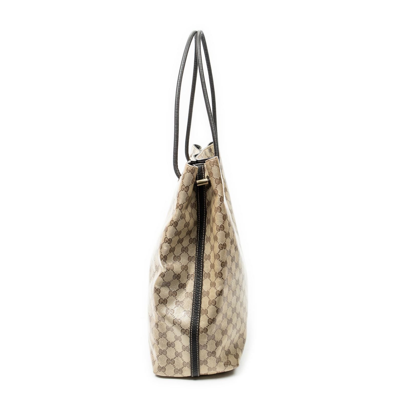 Gucci Gifford Tote Brown Beige Monogram Crystal — view 4