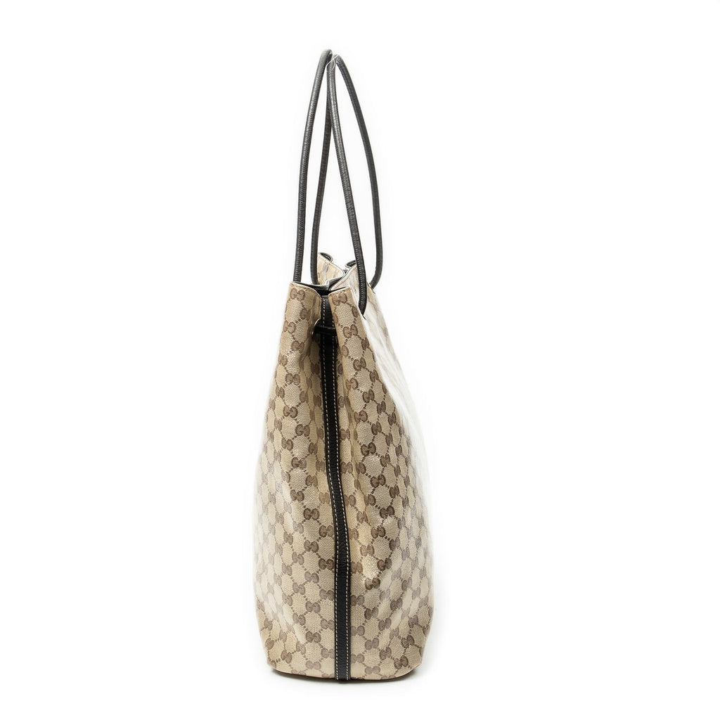 Gucci Gifford Tote Brown Beige Monogram Crystal — view 3