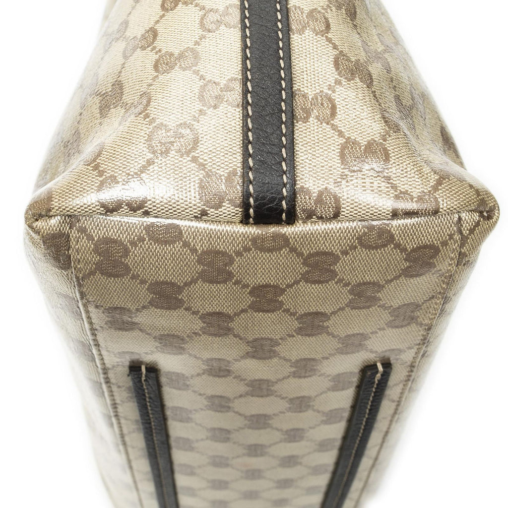 Gucci Gifford Tote Brown Beige Monogram Crystal — view 7