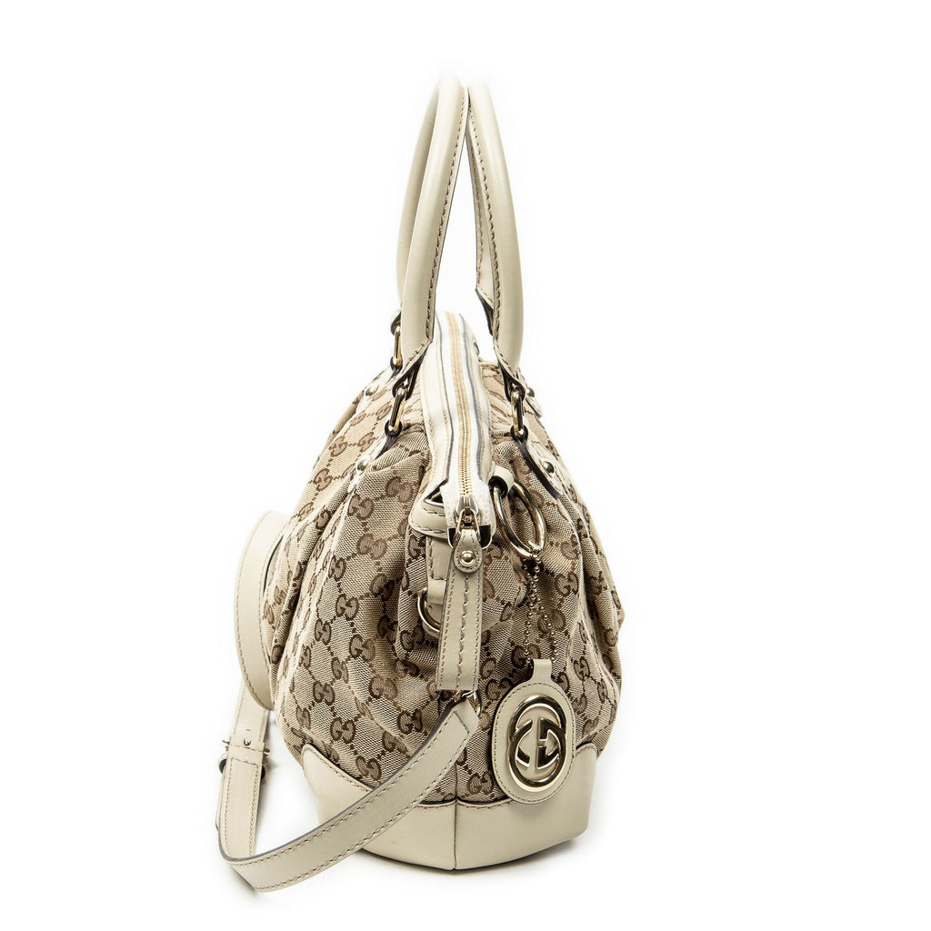 Gucci Sukey Top Handle Beige GG Canvas — view 4