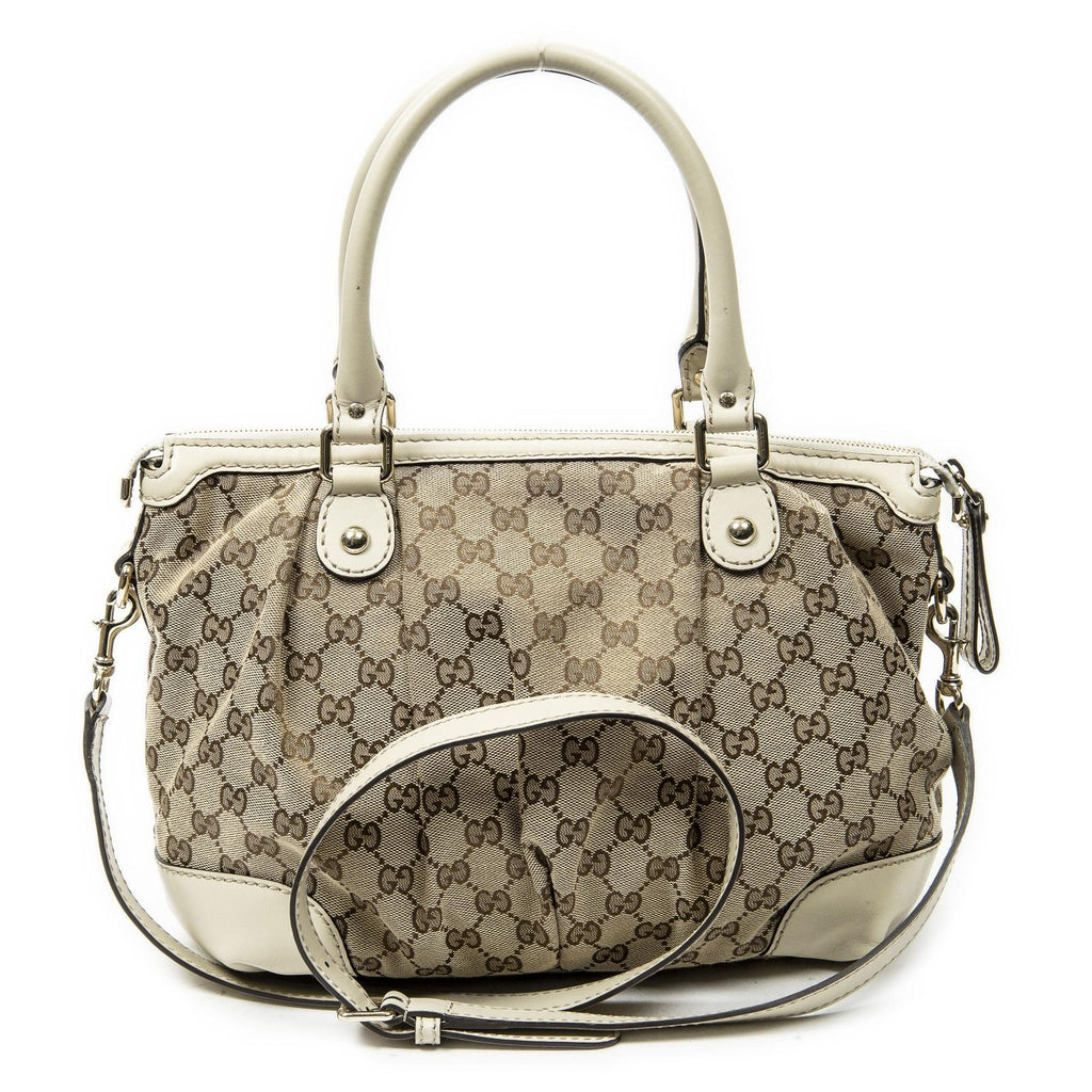 Gucci Sukey Top Handle Beige GG Canvas — view 5