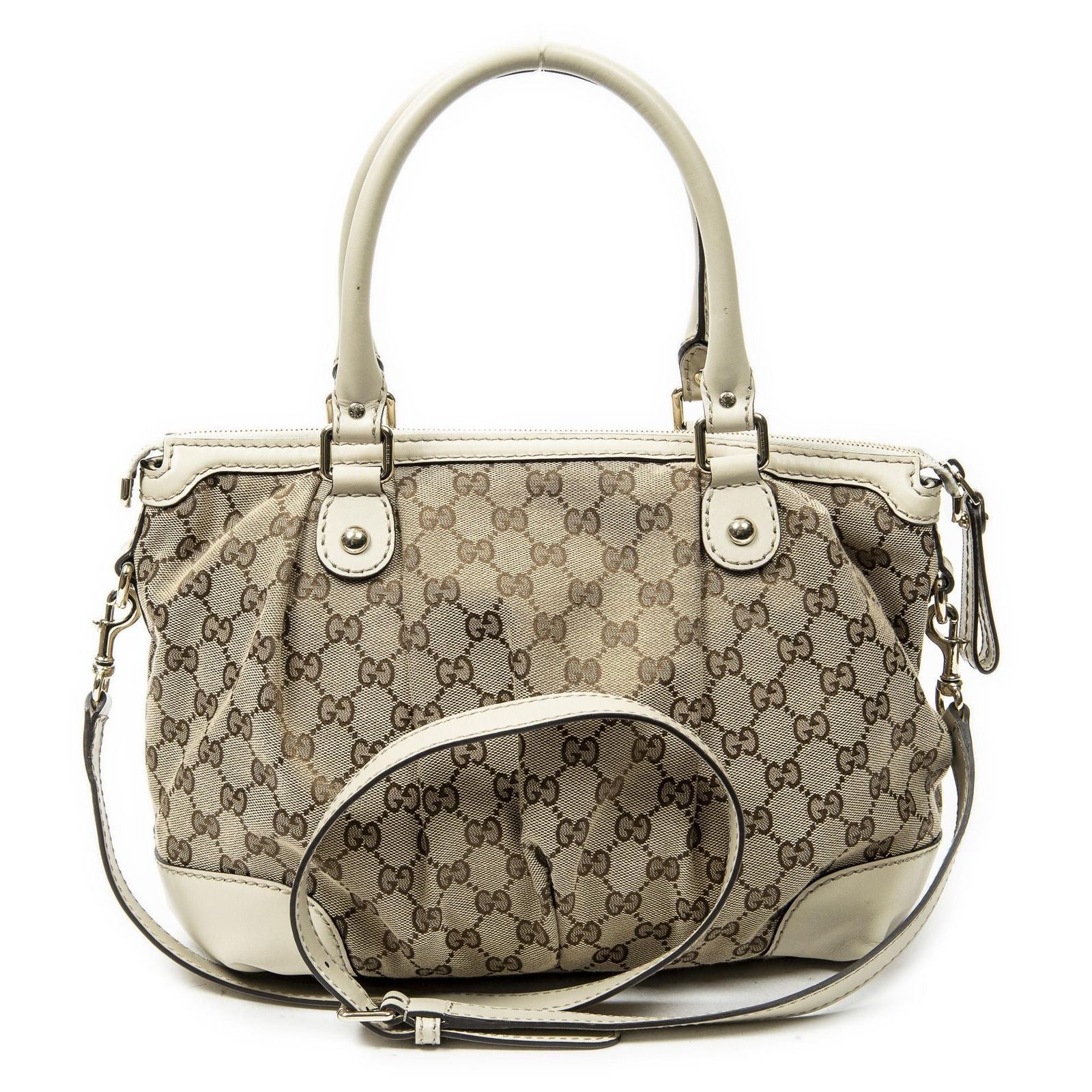 Gucci Sukey Top Handle Beige GG Canvas — view 5