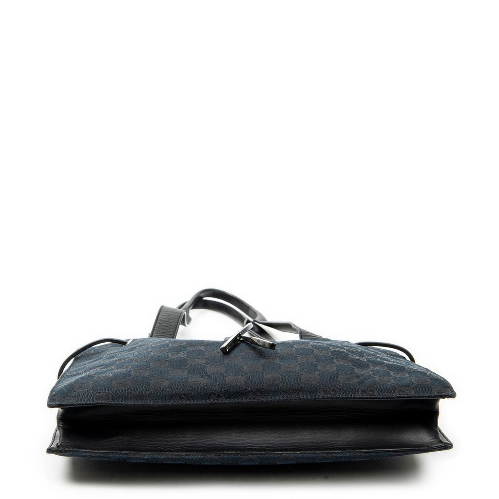 Gucci Square Zip Tote Black GG Canvas — view 6