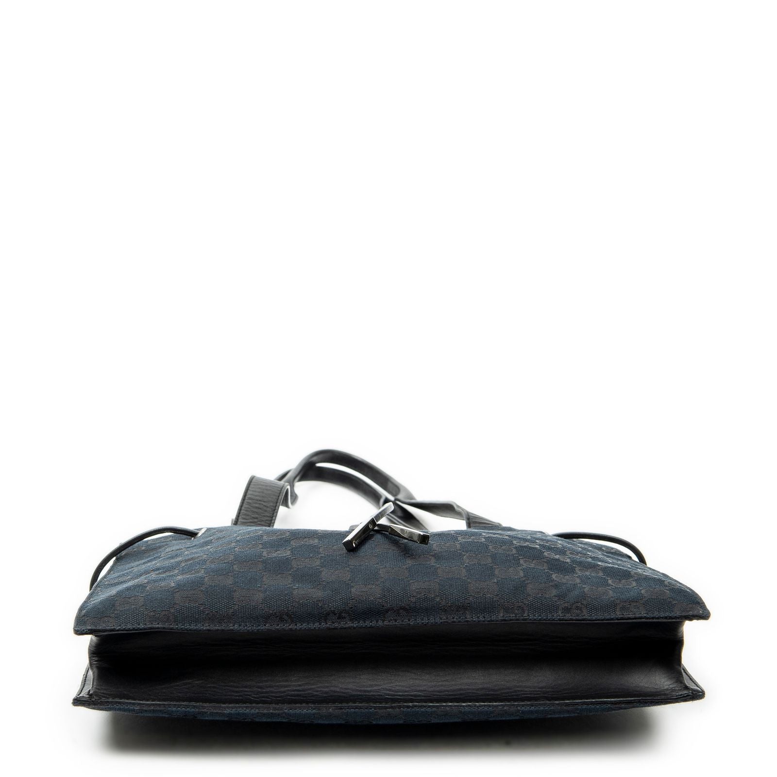 Gucci Square Zip Tote Black GG Canvas — view 6
