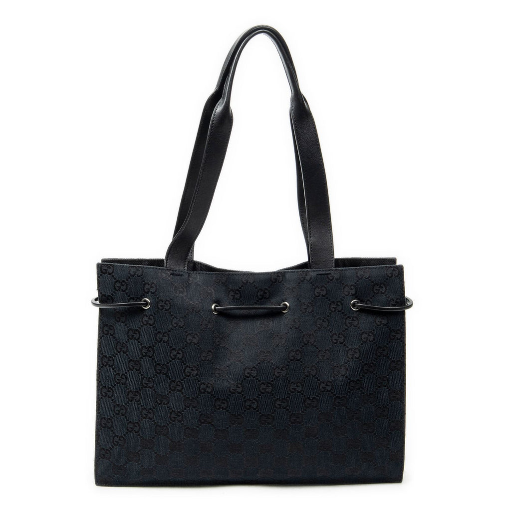 Gucci Square Zip Tote Black GG Canvas — view 5