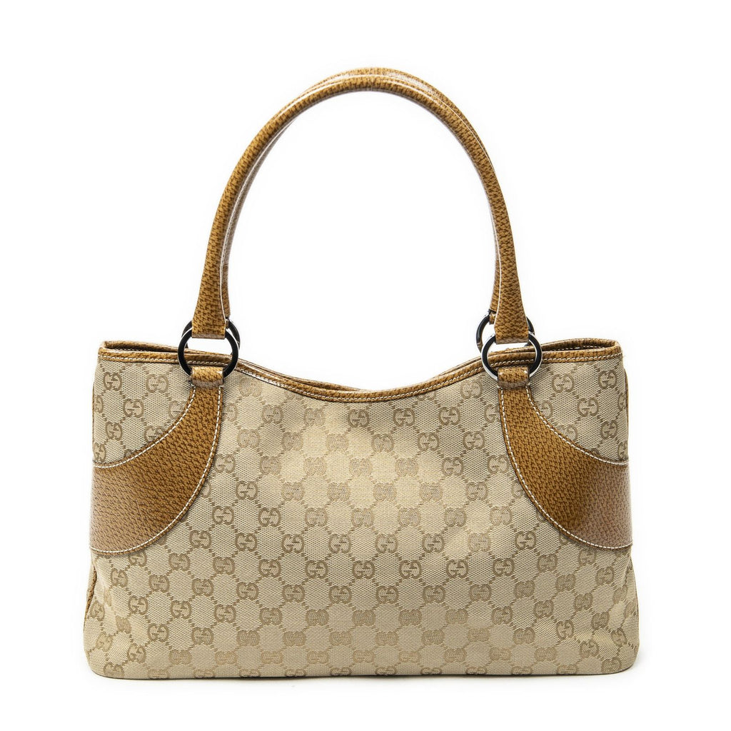 Gucci Tote Tan Beige GG Canvas