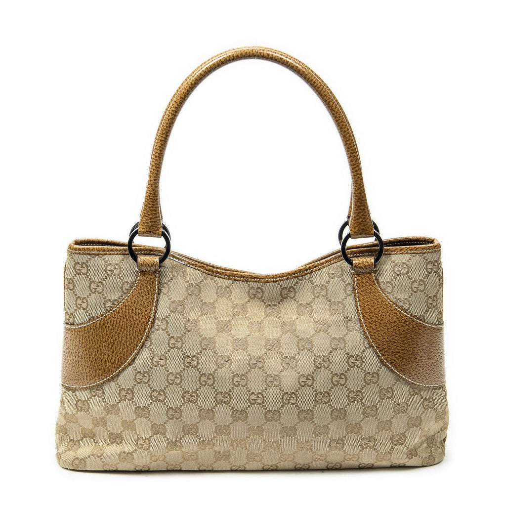 Gucci Tote Tan Beige GG Canvas — view 5
