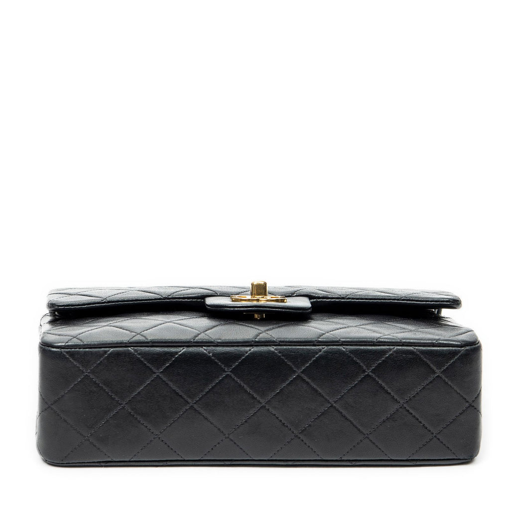 Chanel Quilted Double Flap Black Lambskin Leather — view 6