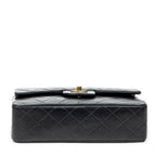 Chanel Quilted Double Flap Black Lambskin Leather — view 6