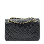 Chanel Quilted Double Flap Black Lambskin Leather — view 5