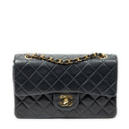 Chanel Quilted Double Flap Black Lambskin Leather