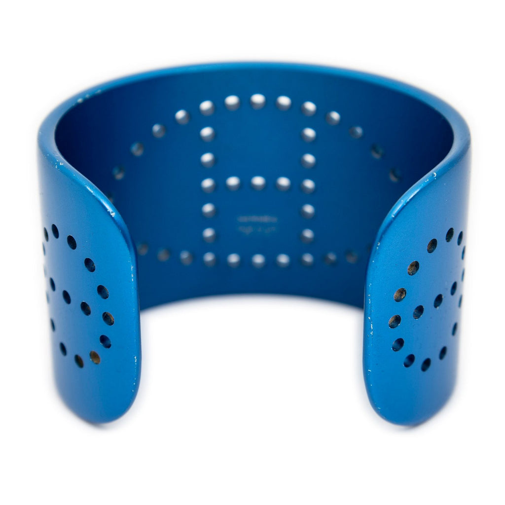 Hermes Evelyne Sunset Calf Bracelet Blue Aluminuma — view 2