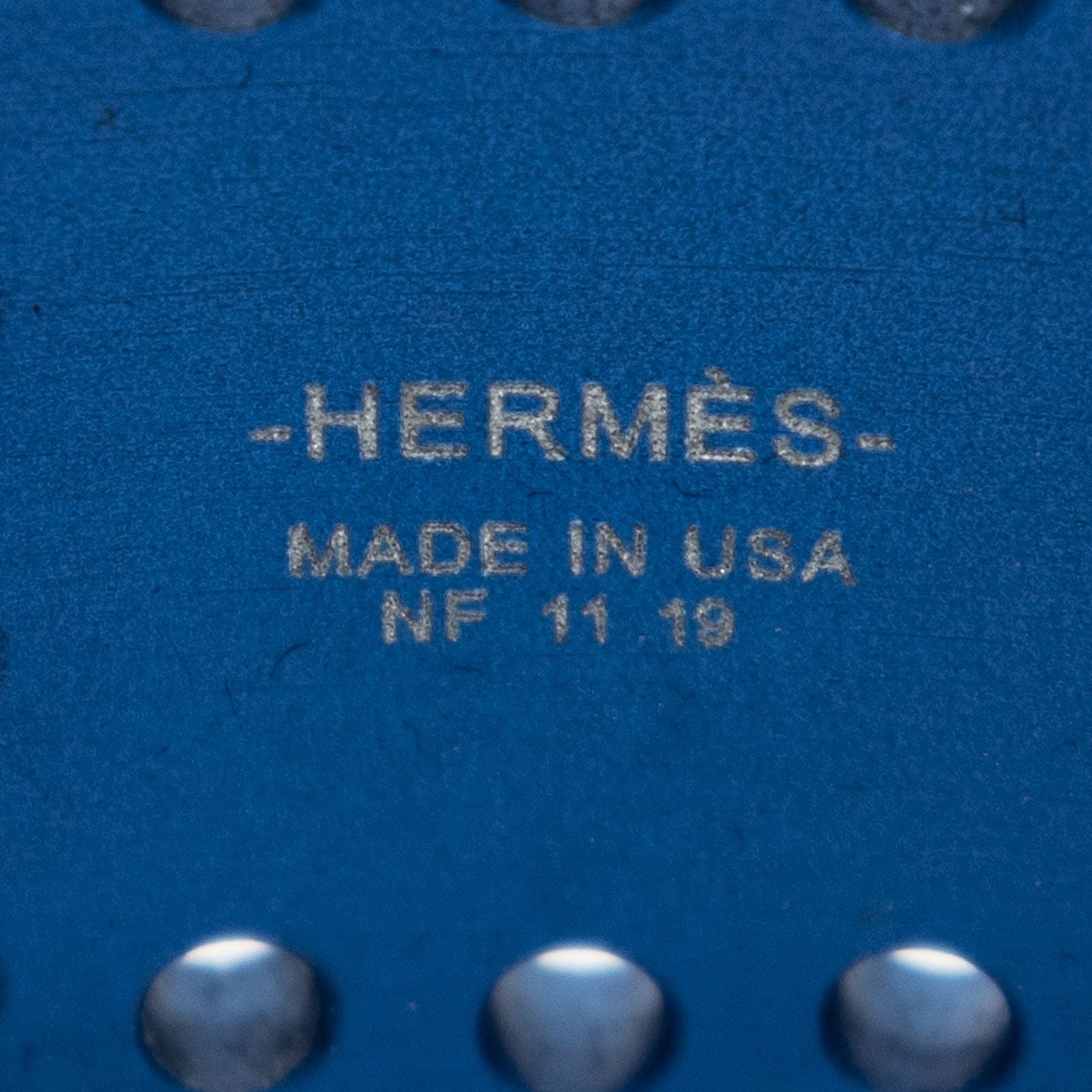 Hermes Evelyne Sunset Calf Bracelet Blue Aluminuma — view 3
