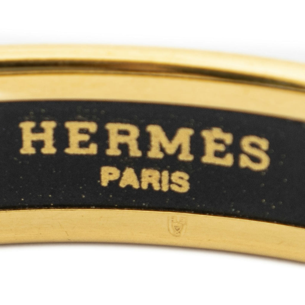 Hermes Enamel Bangle Red Black Seashell Motifa Bracelet — view 4