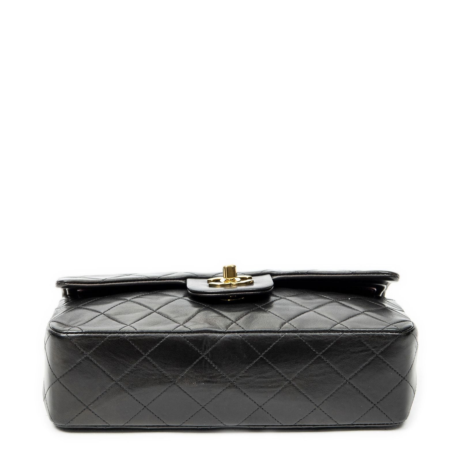 Chanel Quilted Double Flap Black Lambskin Leather — view 6