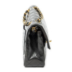 Chanel Quilted Double Flap Black Lambskin Leather — view 4