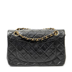 Chanel Quilted Double Flap Black Lambskin Leather — view 5