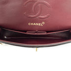 Chanel Quilted Double Flap Black Lambskin Leather — view 9