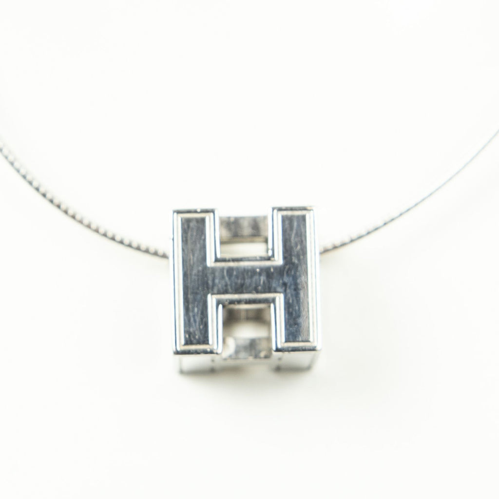 Hermes h Cube Pendant Silver Plated — view 2