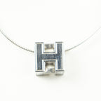 Hermes h Cube Pendant Silver Plated — view 2