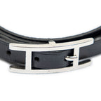 Hermes Behapi Triple Strand Bracelet Black Swift Leather — view 3