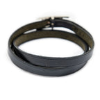 Hermes Behapi Triple Strand Bracelet Black Swift Leather — view 2