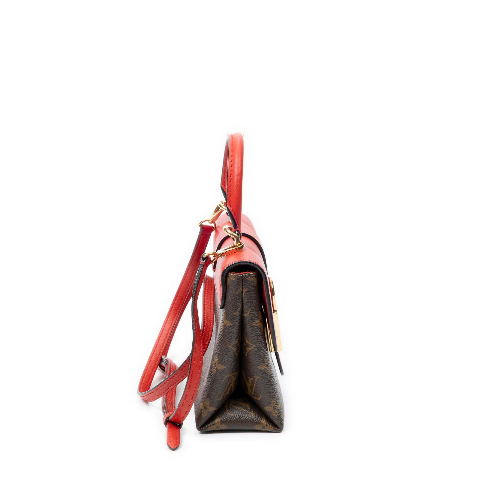 Louis Vuitton Locky Red Brown Monogram Canvas Messenger — view 4
