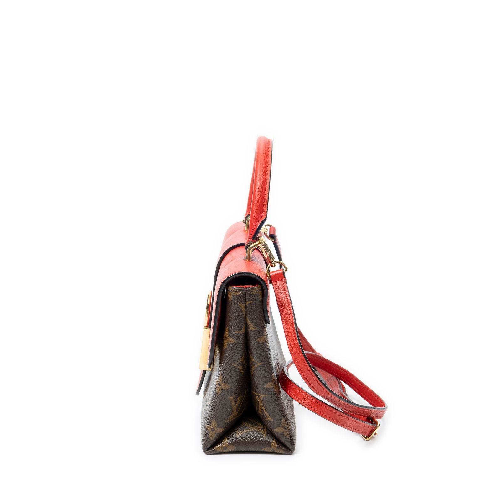 Louis Vuitton Locky Red Brown Monogram Canvas Messenger — view 3