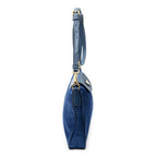 Prada Small Zip Crossbody Blue Nylon Canvas — view 4
