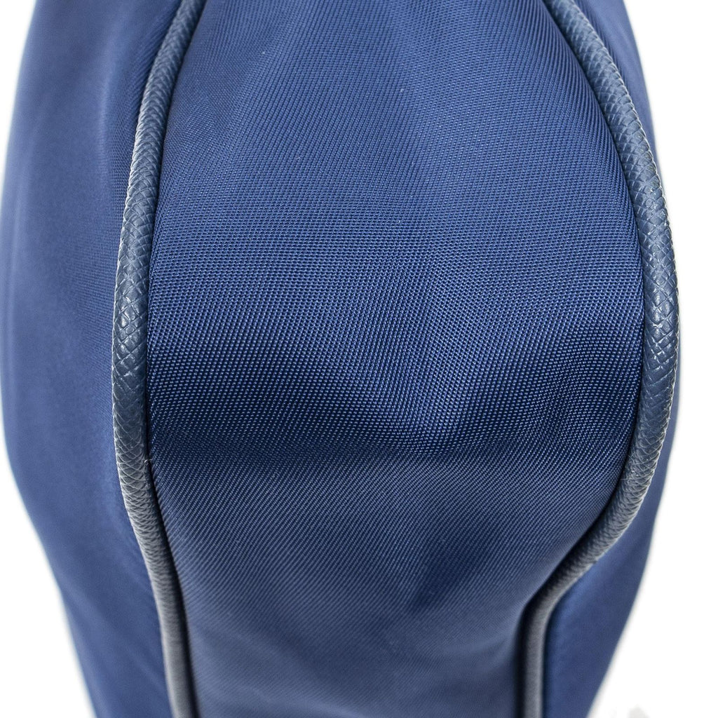 Prada Small Zip Crossbody Blue Nylon Canvas — view 8