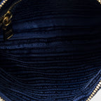 Prada Small Zip Crossbody Blue Nylon Canvas — view 9