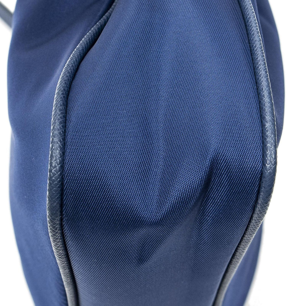 Prada Small Zip Crossbody Blue Nylon Canvas — view 7