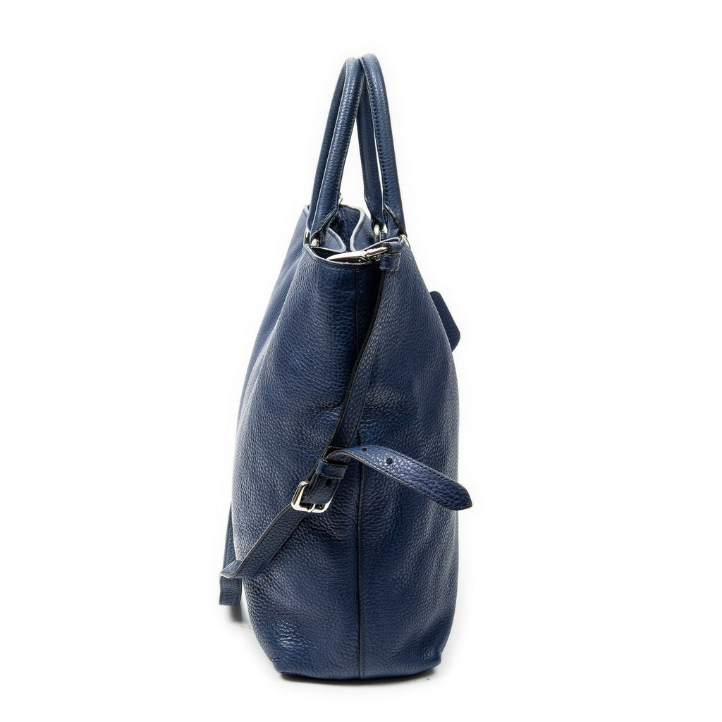 Prada 2-Way Tote Navy Vitello Daino — view 4