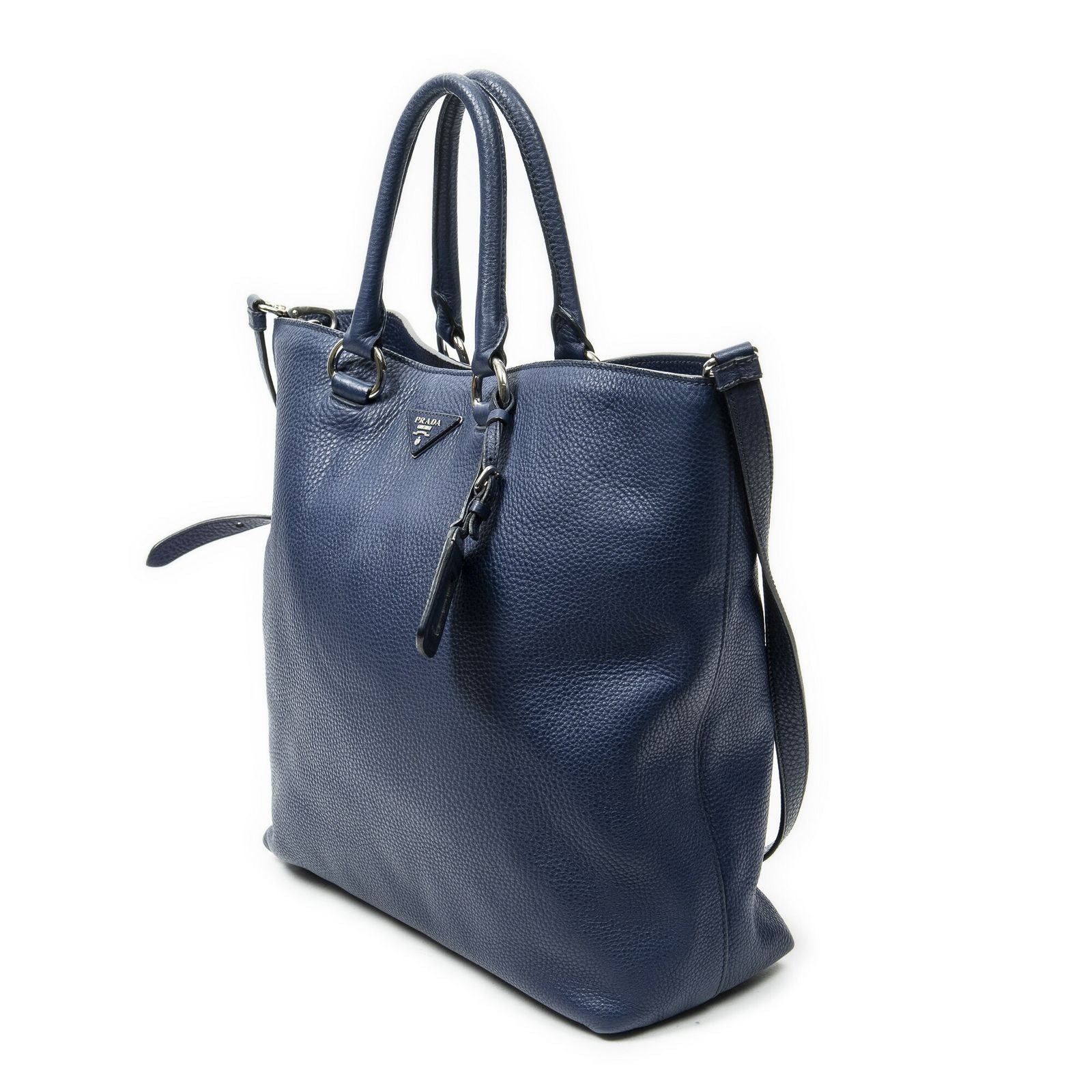 Prada 2-Way Tote Navy Vitello Daino — view 2