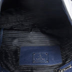 Prada 2-Way Tote Navy Vitello Daino — view 9