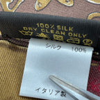 Louis Vuitton Scarf Silk Monogram Map Pattern Brown — view 9