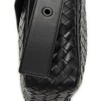 Bottega Veneta Front Pocket Crossbody Black Intrecciato Leather — view 8