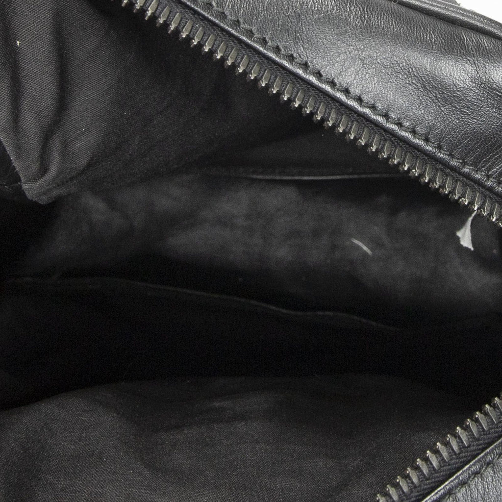 Bottega Veneta Front Pocket Crossbody Black Intrecciato Leather — view 9