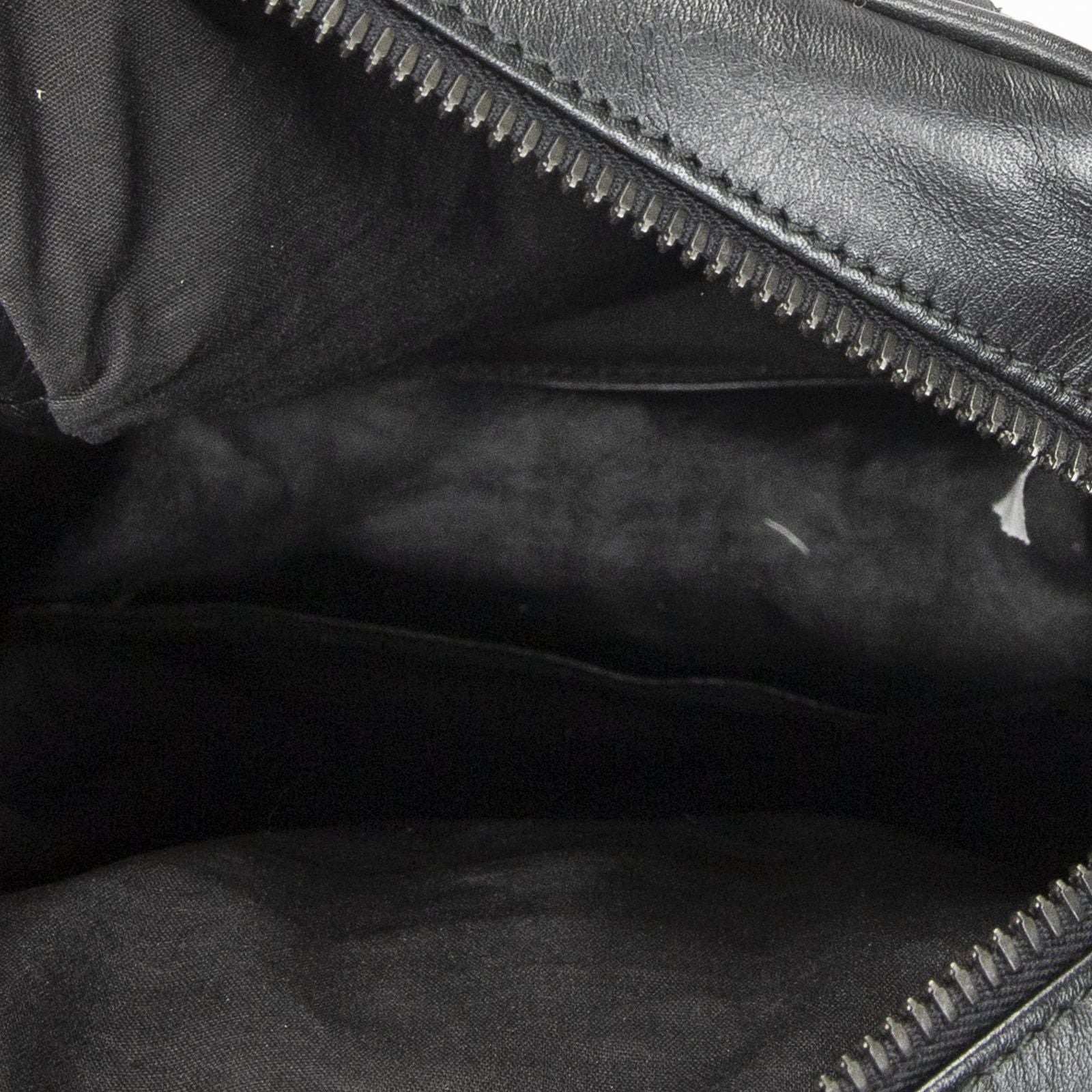 Bottega Veneta Front Pocket Crossbody Black Intrecciato Leather — view 9