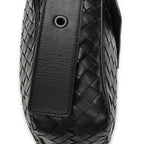 Bottega Veneta Front Pocket Crossbody Black Intrecciato Leather — view 7