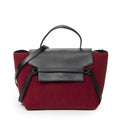 Celine Mini Belt Bag Red Black Wool Canvas