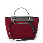 Celine Mini Belt Bag Red Black Wool Canvas — view 5