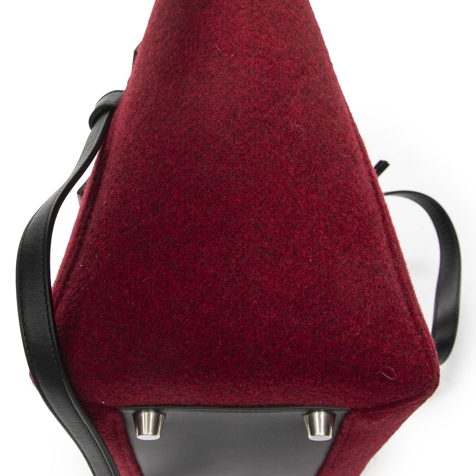 Celine Mini Belt Bag Red Black Wool Canvas — view 8