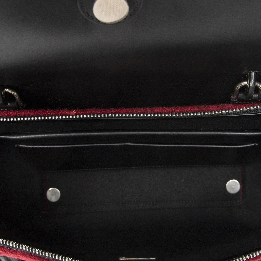 Celine Mini Belt Bag Red Black Wool Canvas — view 9