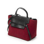 Celine Mini Belt Bag Red Black Wool Canvas — view 2