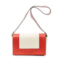 Celine Frame Cross Belt Bag Red Beige Calfskin Leather