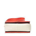 Celine Frame Cross Belt Bag Red Beige Calfskin Leather — view 6