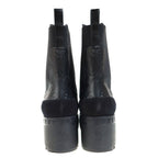Louis Vuitton Laureate Line Monogram Leather Side Gore Heels Short Boots Black — view 3